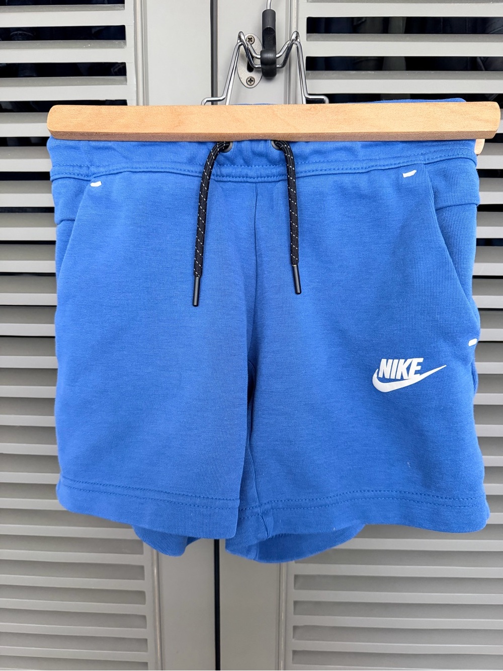 Nike Royal Blue Athletic Fleece Shorts with Drawstring
